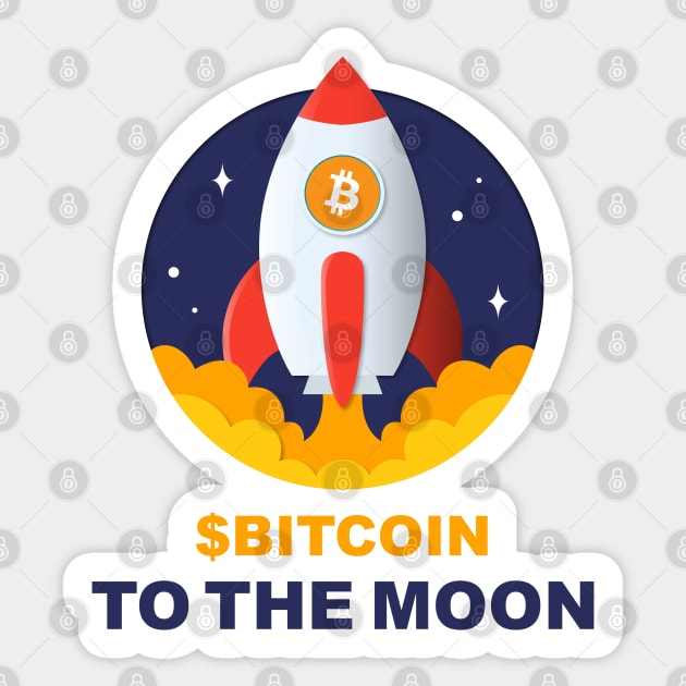 BTC to the moon Sticker by yphien